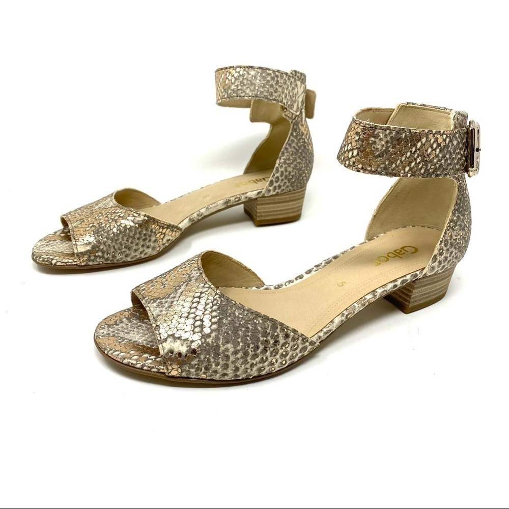 Gabor 65.850.83 cobra space suede ankle strap sandals - Picture 4 of 8